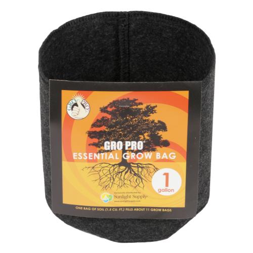 Gro Pro Essential Round Fabric Pot (Black)
