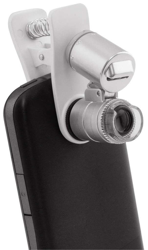 Universal Cell Phone Illuminated Microscope with Clip 60x