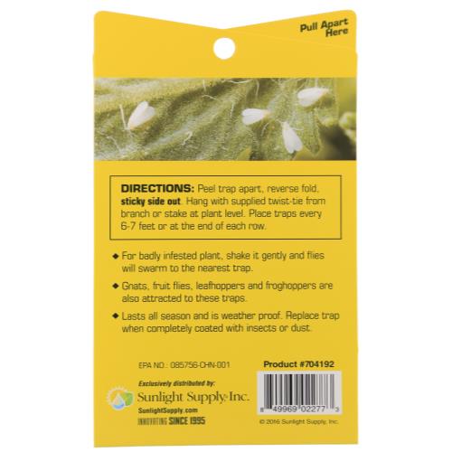 Grower's Edge Aphid Whitefly Sticky Trap (5 Traps/Pack)