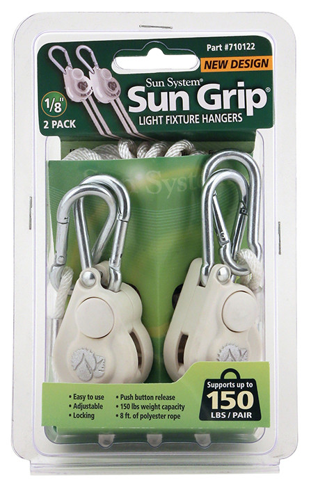 Sun Grip Push Button Light Hanger 1/8" (2 per Pack)