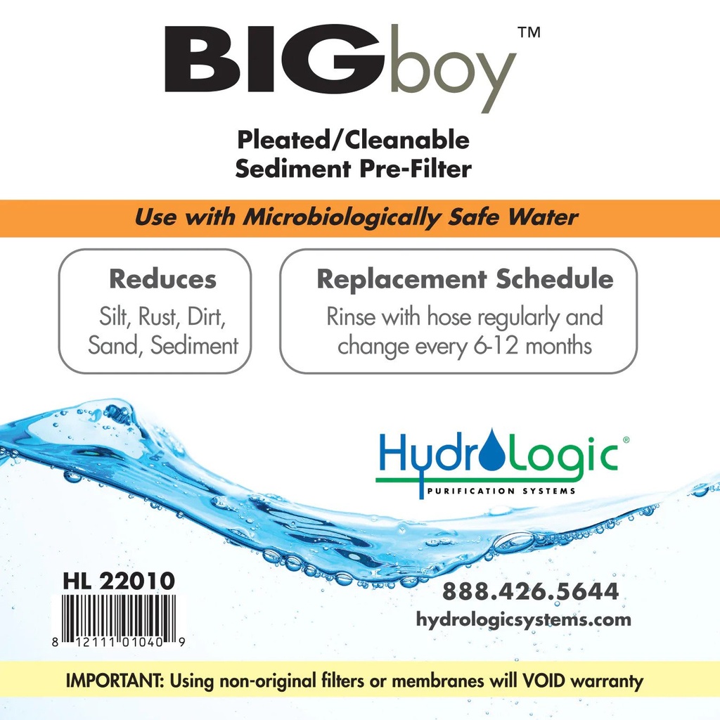 Hydro-Logic BIGBoy Filters